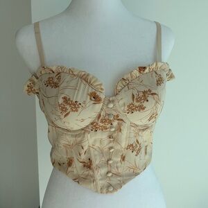 Windsor beige floral bustier top